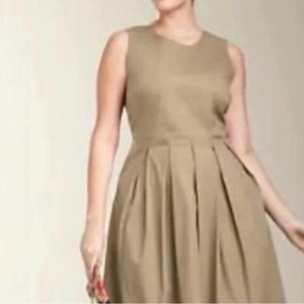 Talbots Tan Midi Dress